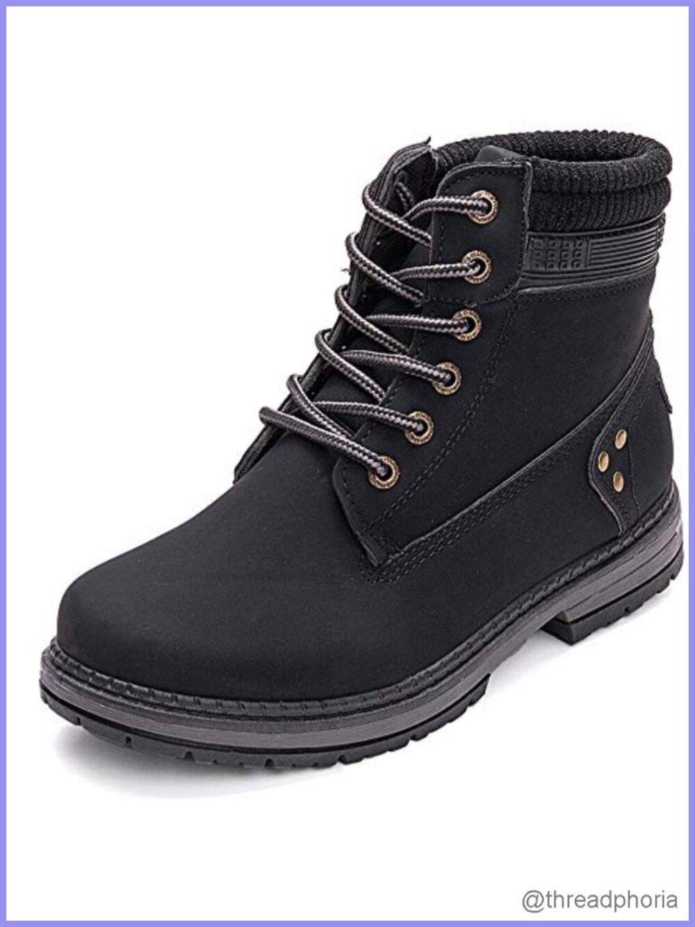 Lace-Up Waterproof Leather Hiking Combat Ankle Boots